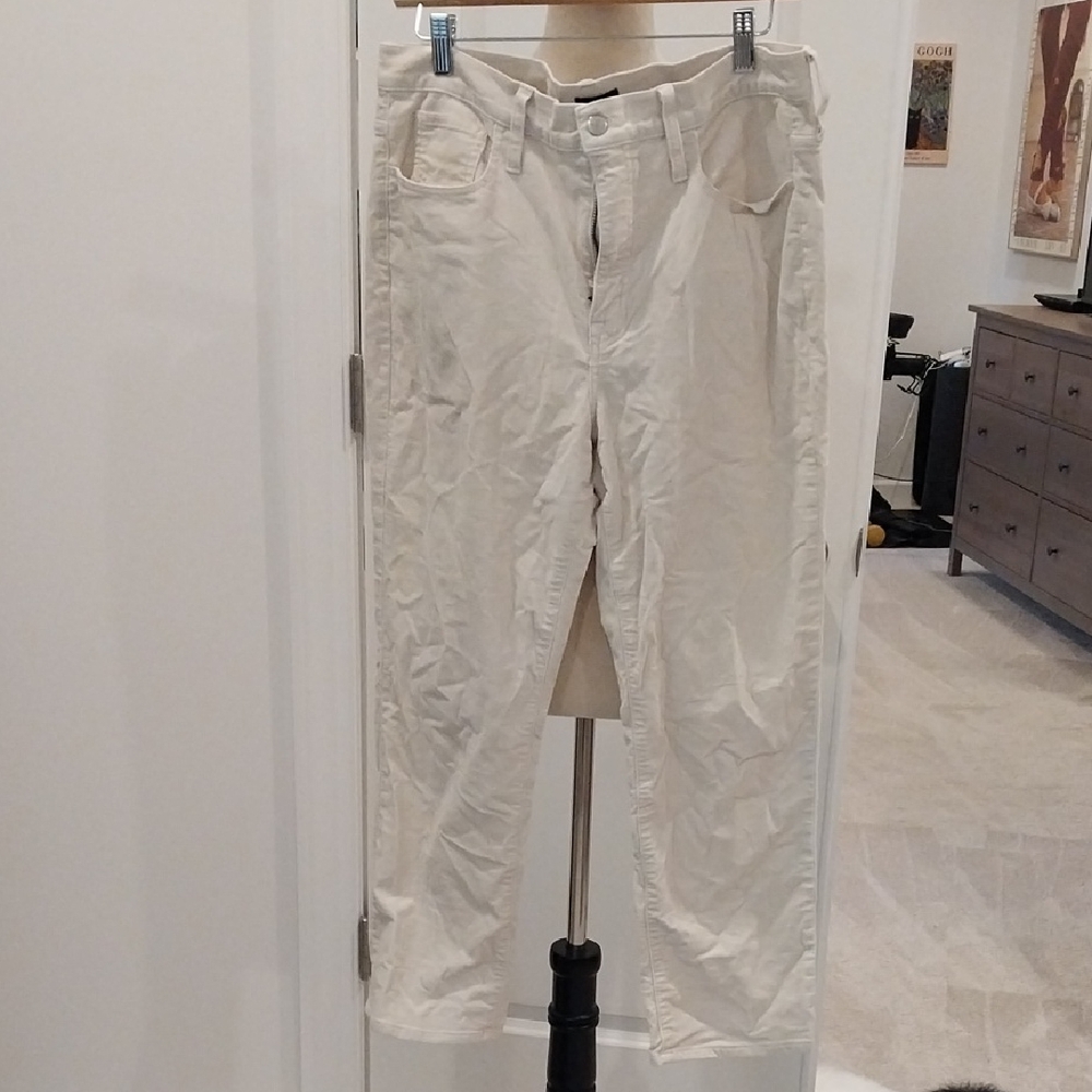 J. Crew Straight-Leg Pants in Cream